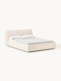 Cloud Upholstered Bed with Storage — Off-White