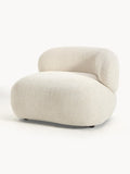 Alba Lounge Chair in Teddy Bouclé — Light Grey