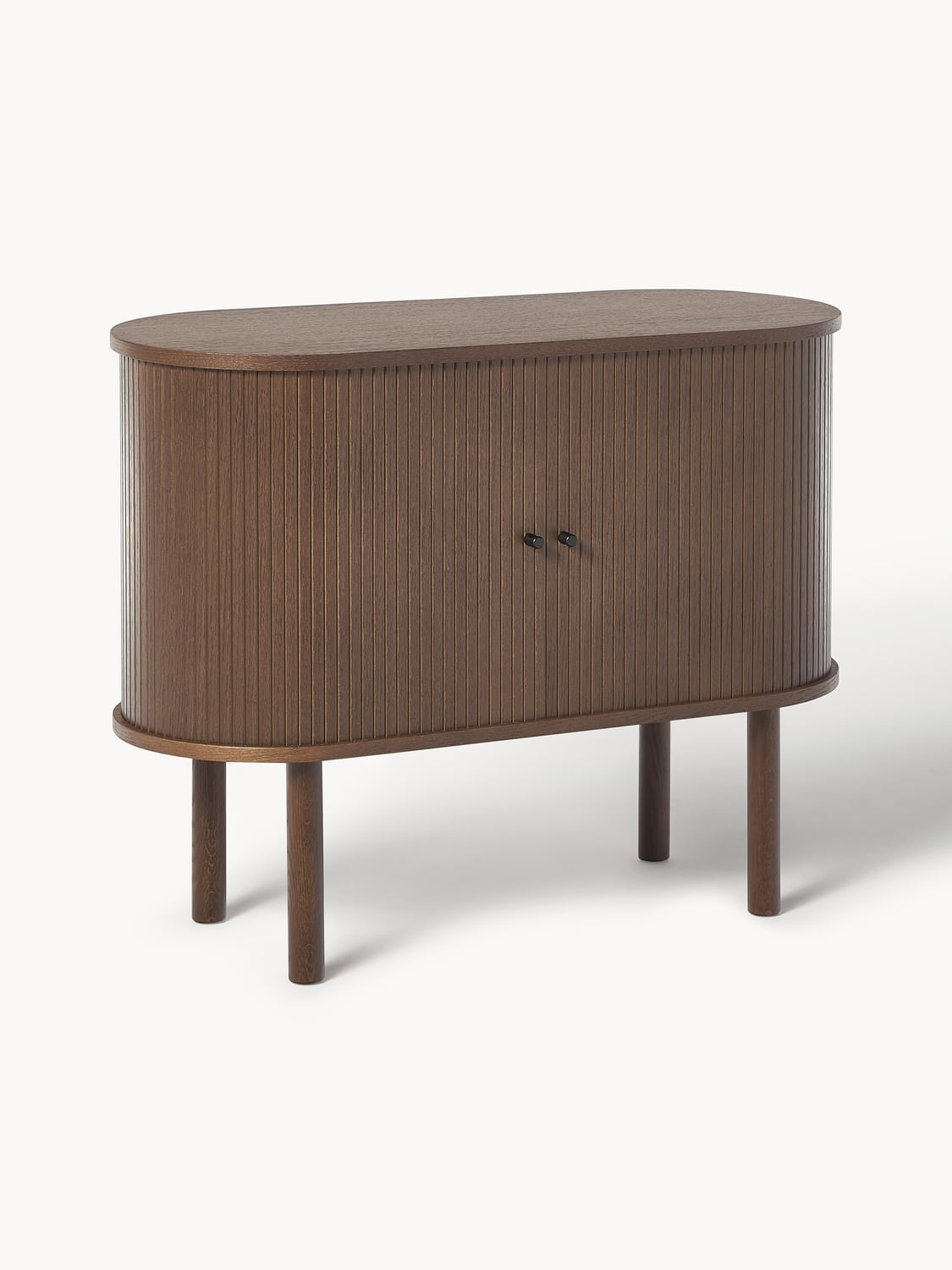 Calary Small Sideboard with Fluted Front — Dark Grey