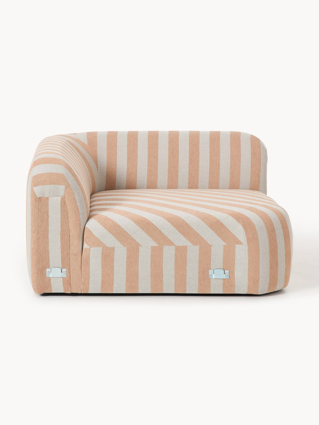 Wolke Round Striped Corner Module — Oatmeal