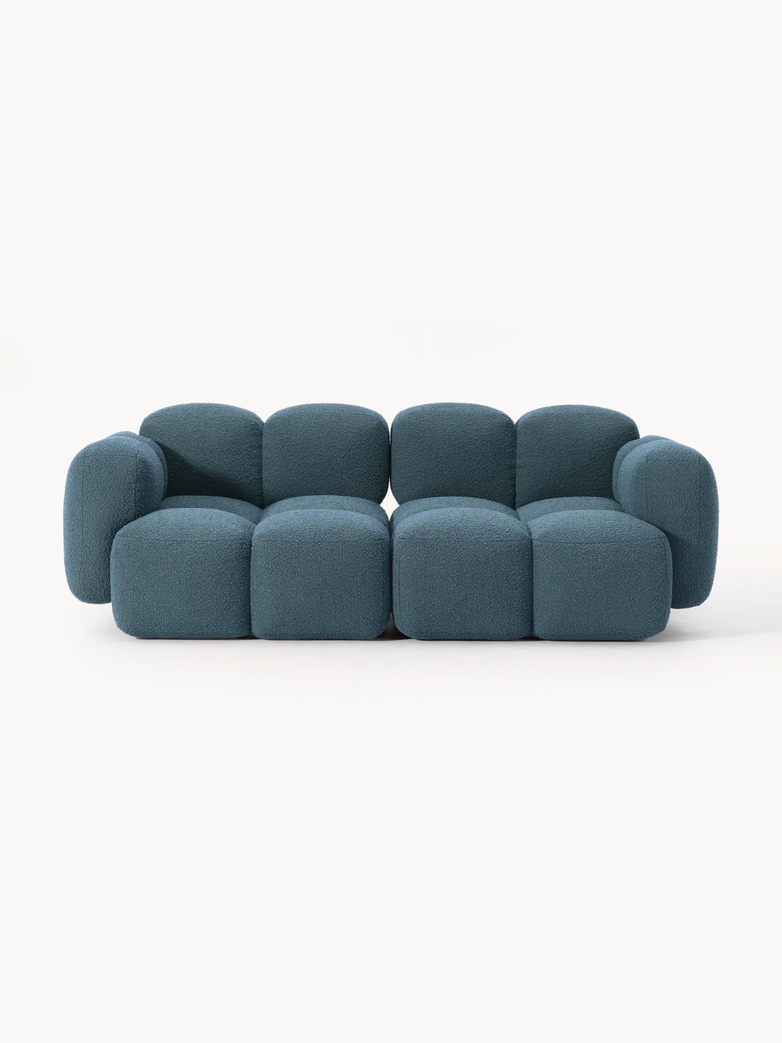 Tayla Modular Sofa (3-seater) in Bouclé — Petrol
