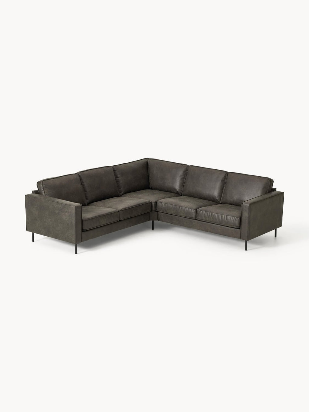 Hunter Corner Sofa in Leather (4-seater) — Green