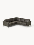 Hunter Corner Sofa in Leather (4-seater) — Green