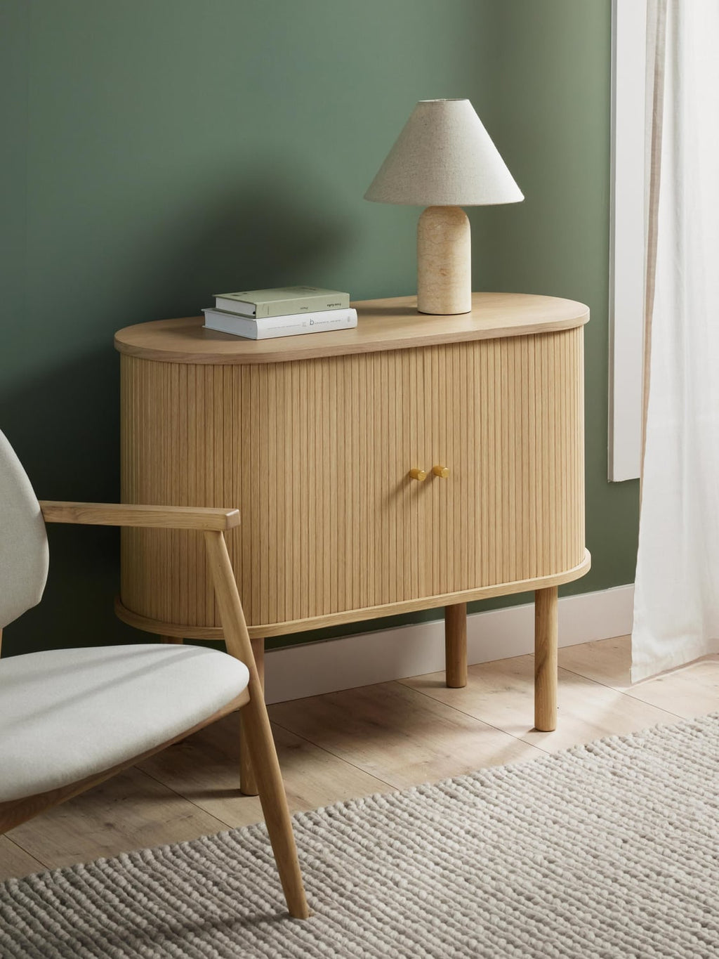 Calary Small Sideboard with Fluted Front — Sand