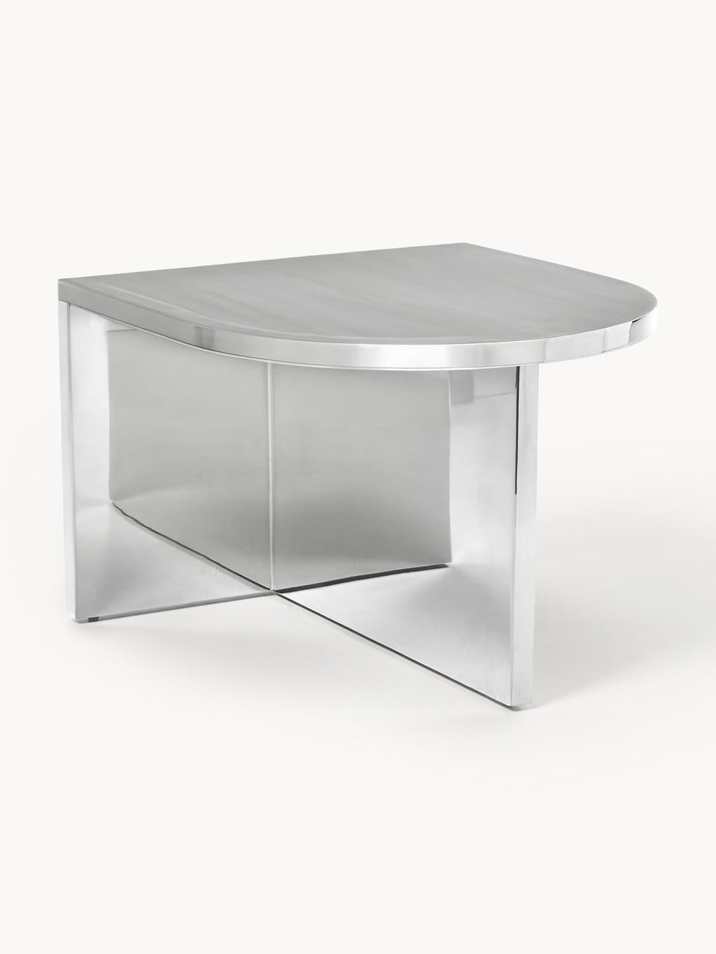 Leander Oval Coffee Table in Metal