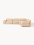 Wolke Modular Bouclé Corner Sofa (4-seater) — Beige
