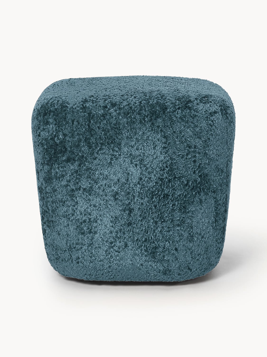 Wolke Tall Ottoman in Teddy Bouclé — Teal