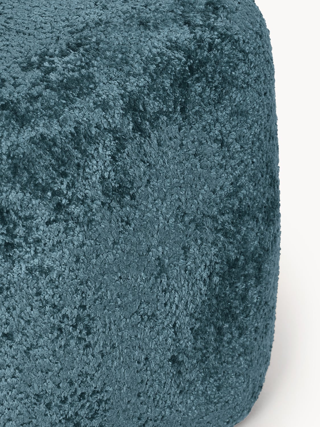 Wolke Tall Ottoman in Teddy Bouclé — Teal