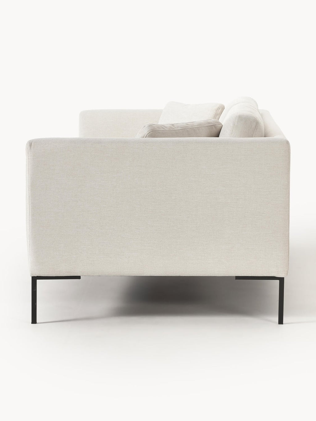 Emma Sofa (3-seater) with Metal Legs — Pearl Grey