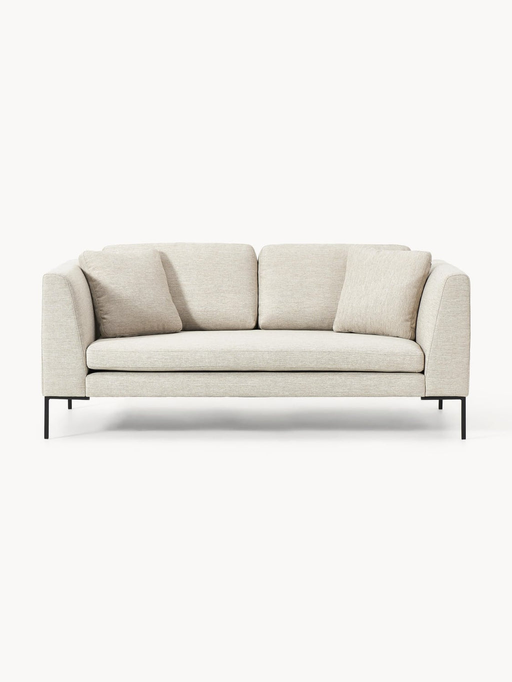 Emma Sofa (3-seater) with Metal Legs — Mist Grey