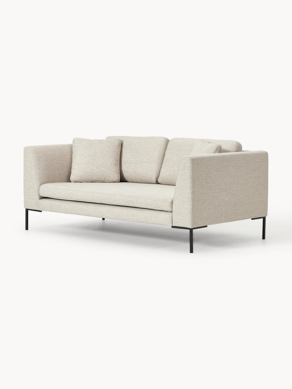 Emma Sofa (3-seater) with Metal Legs — Mist Grey