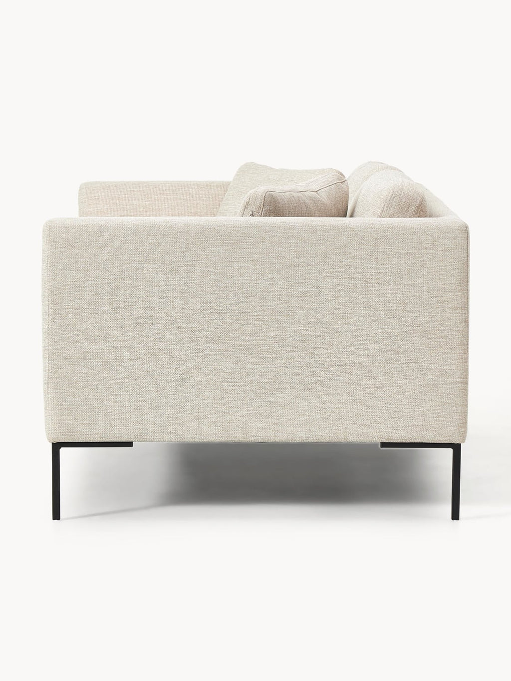 Emma Sofa (3-seater) with Metal Legs — Mist Grey