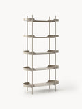 Taru Tall Metal-Shelving Unit — Light Grey