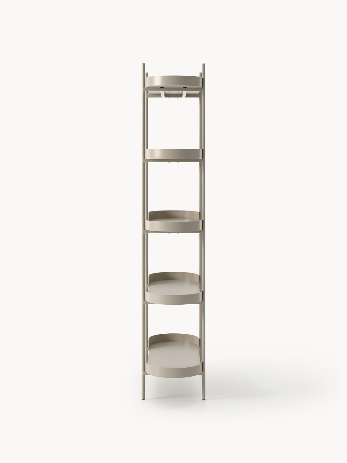 Taru Tall Metal-Shelving Unit — Light Grey