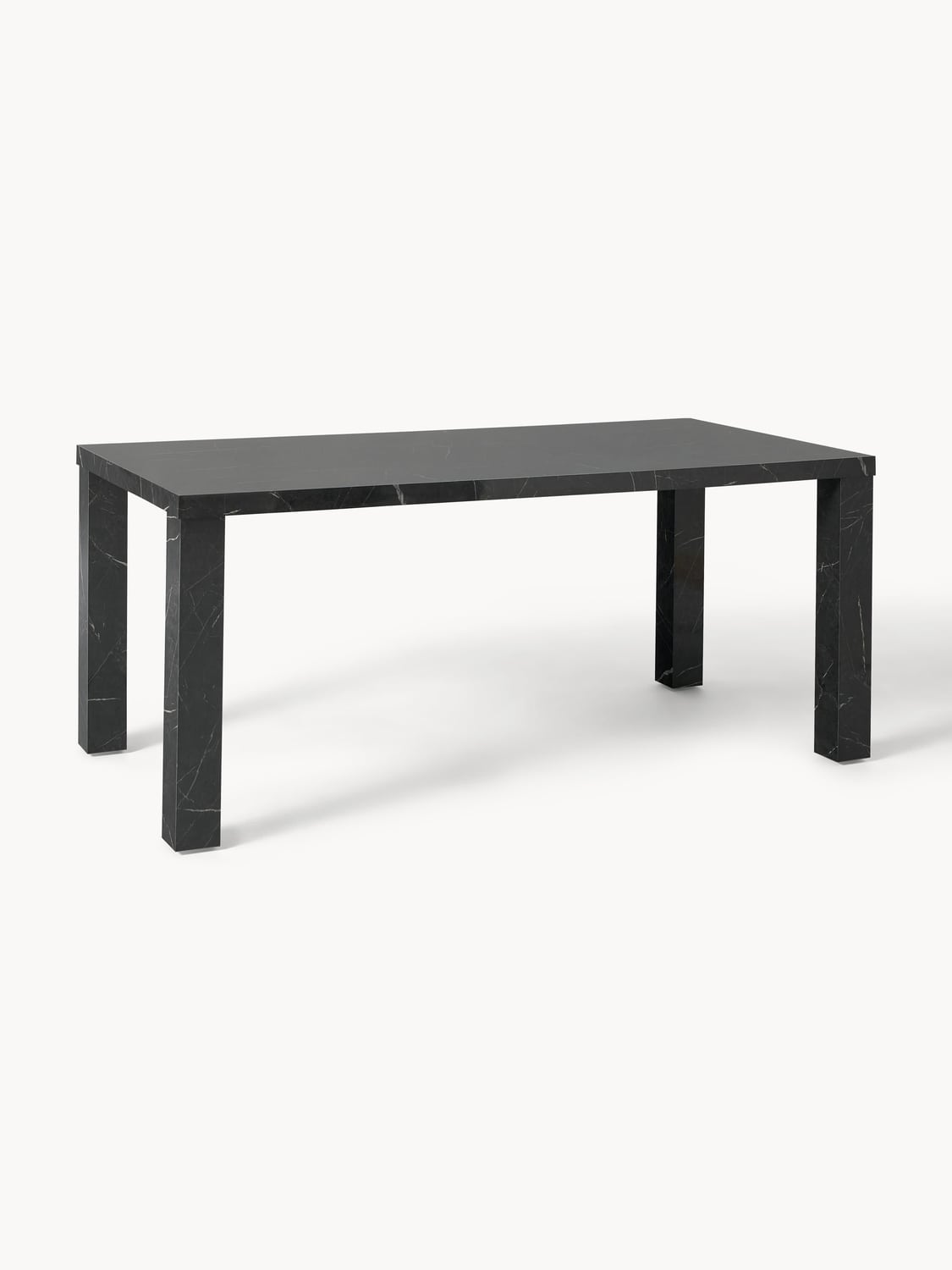 Carl Dining Table in Marble-Look, 180 x 90 cm — Grey