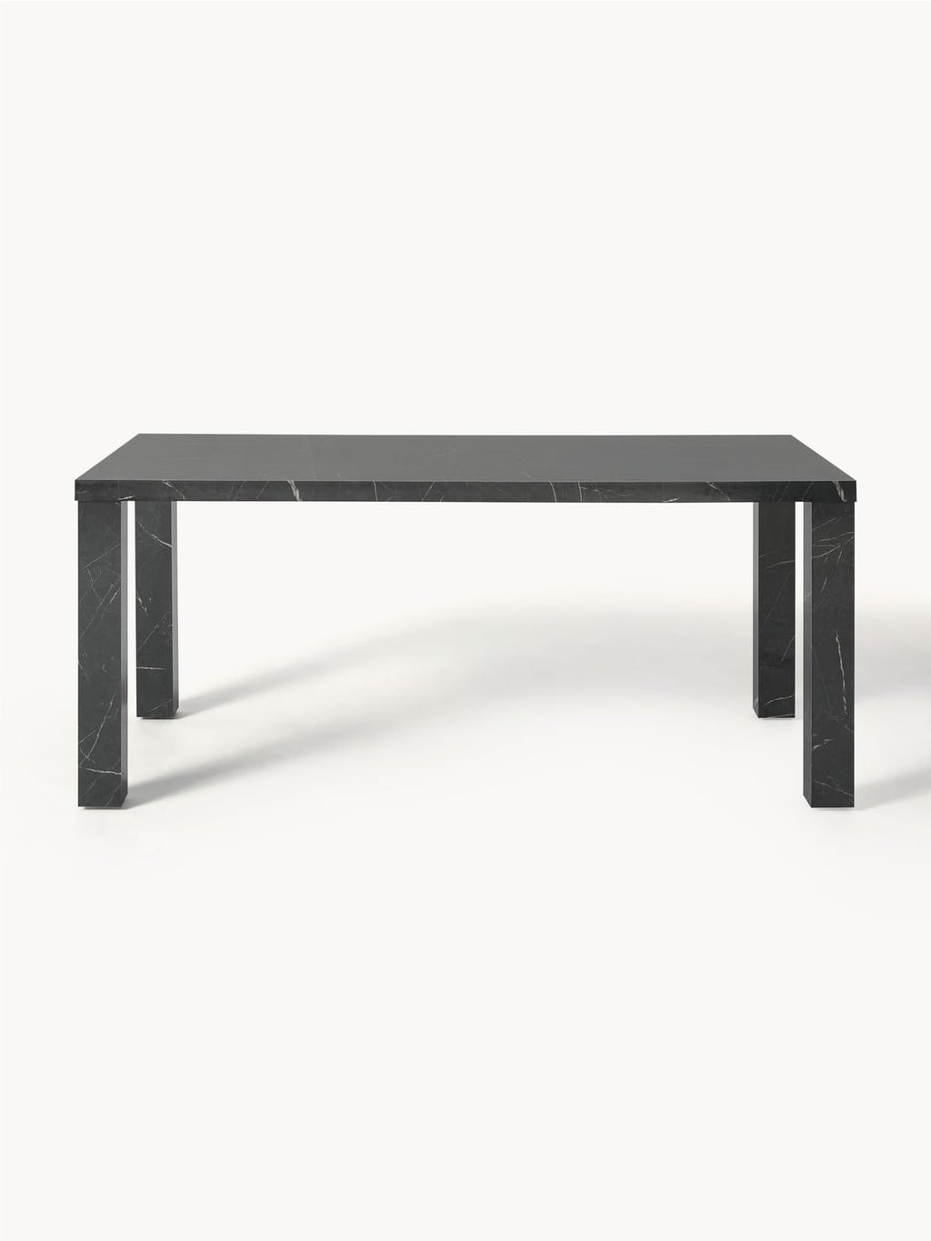 Carl Dining Table in Marble-Look, 180 x 90 cm — Grey
