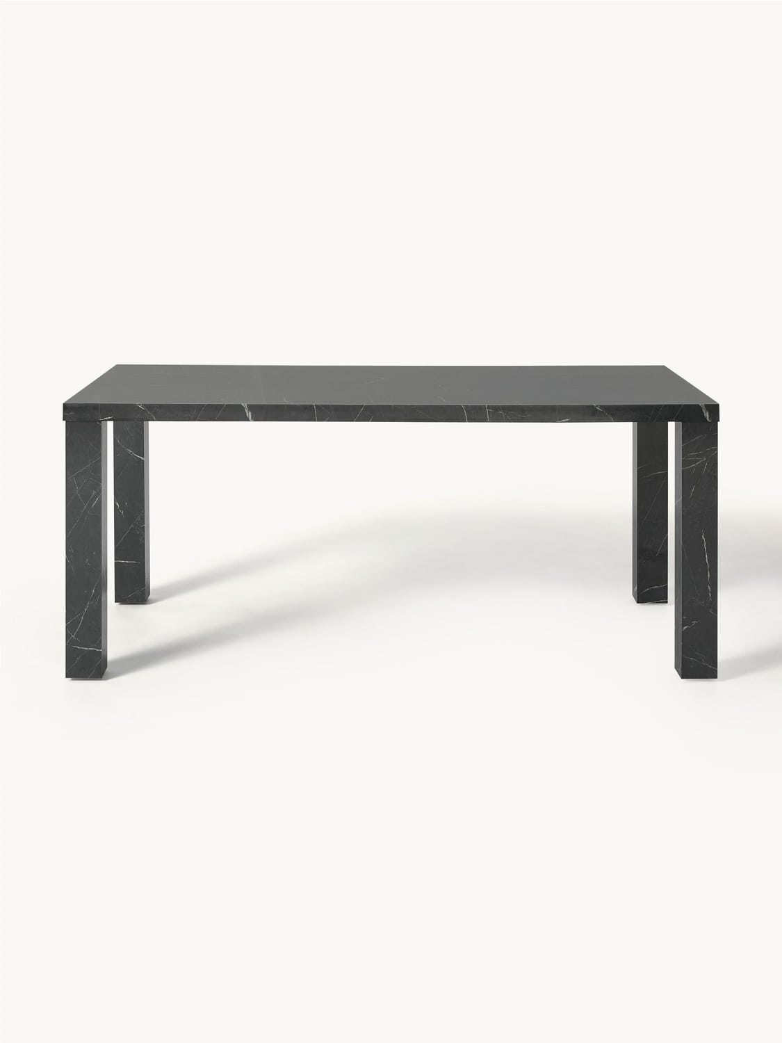 Carl Dining Table in Marble-Look, 180 x 90 cm — Grey