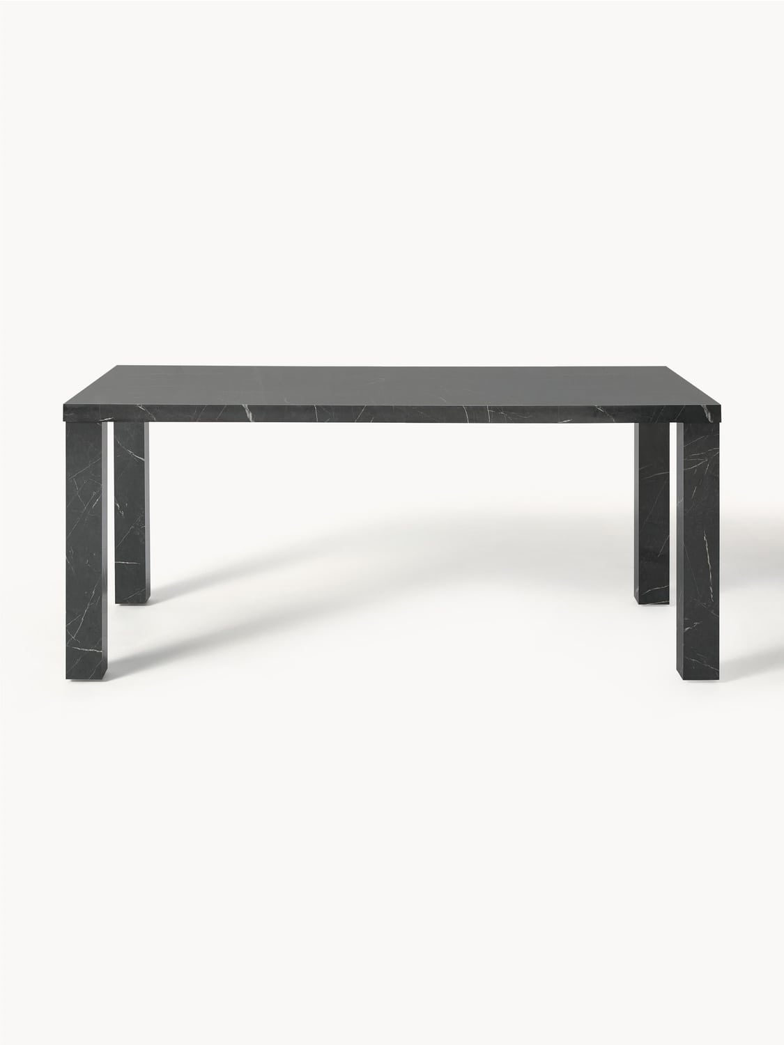 Carl Dining Table in Marble-Look, 180 x 90 cm — Grey