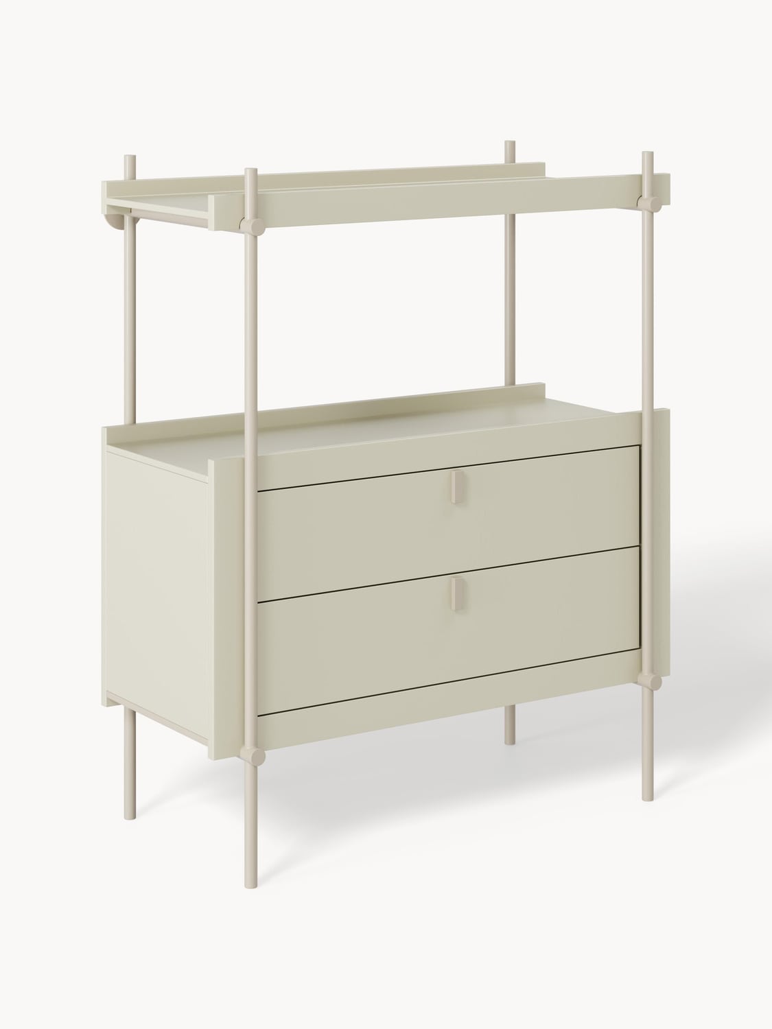 Rio Shelving Unit with Drawers — Oatmeal