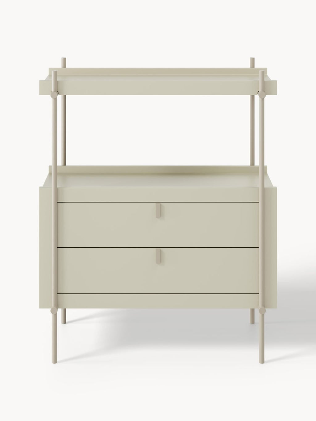 Rio Shelving Unit with Drawers — Oatmeal