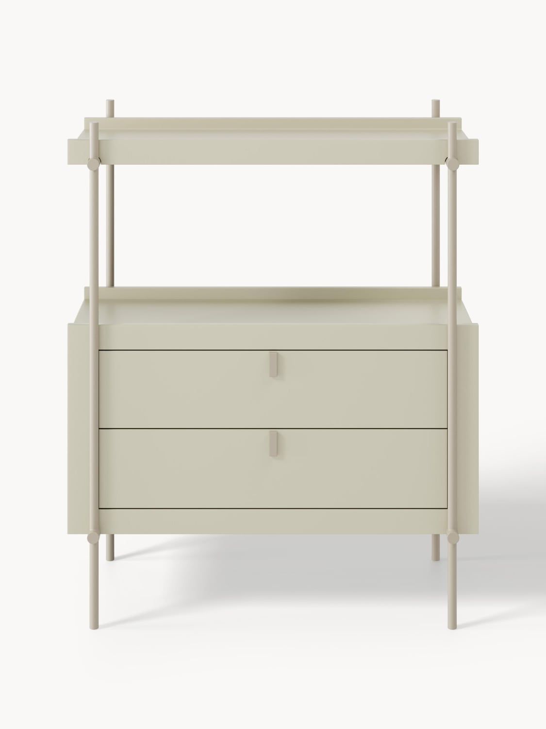 Rio Shelving Unit with Drawers — Oatmeal