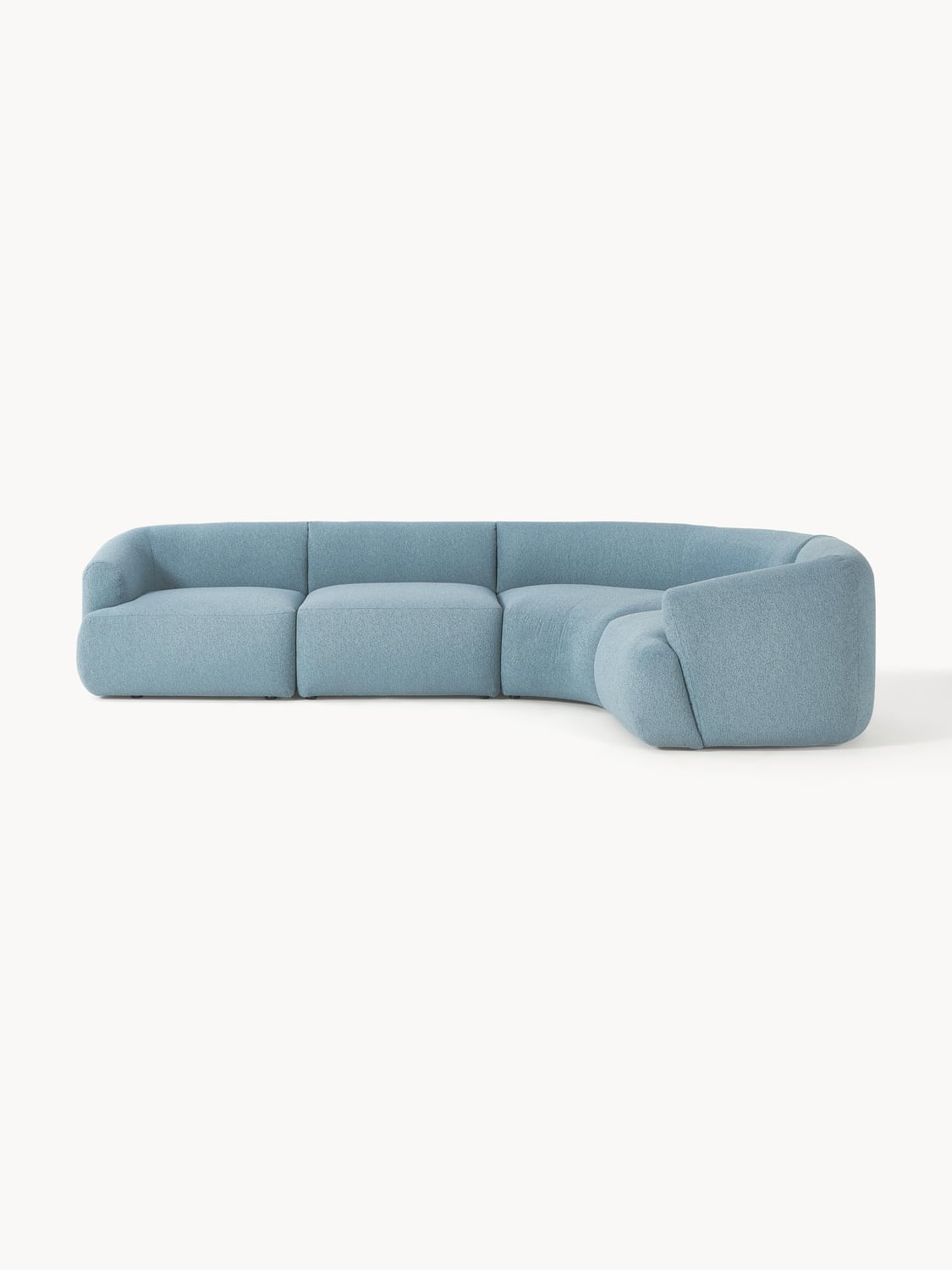 Sofia Modular Bouclé Corner Sofa (4-seater) — Stone Grey