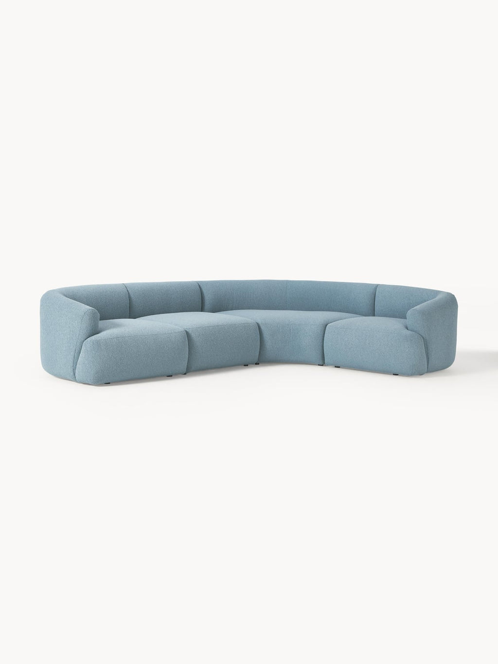 Sofia Modular Bouclé Corner Sofa (4-seater) — Stone Grey