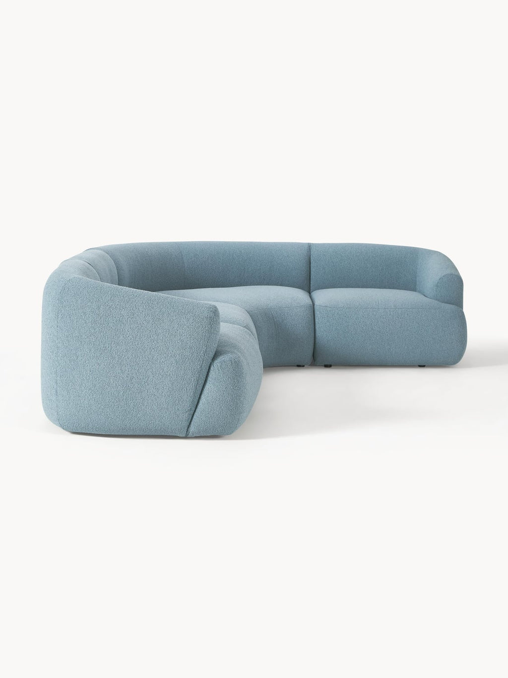 Sofia Modular Bouclé Corner Sofa (4-seater) — Stone Grey
