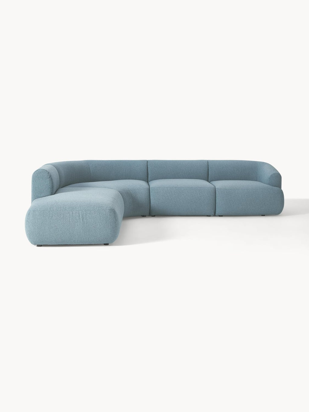 Sofia Modular Bouclé Corner Sofa (4-seater) — Steel Grey