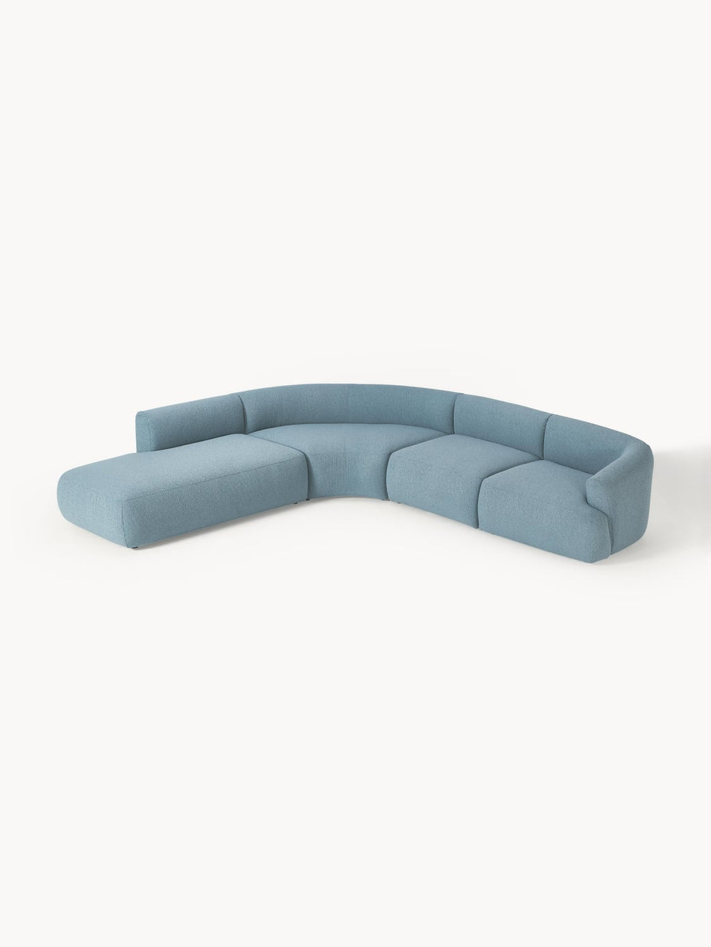 Sofia Modular Bouclé Corner Sofa (4-seater) — Steel Grey