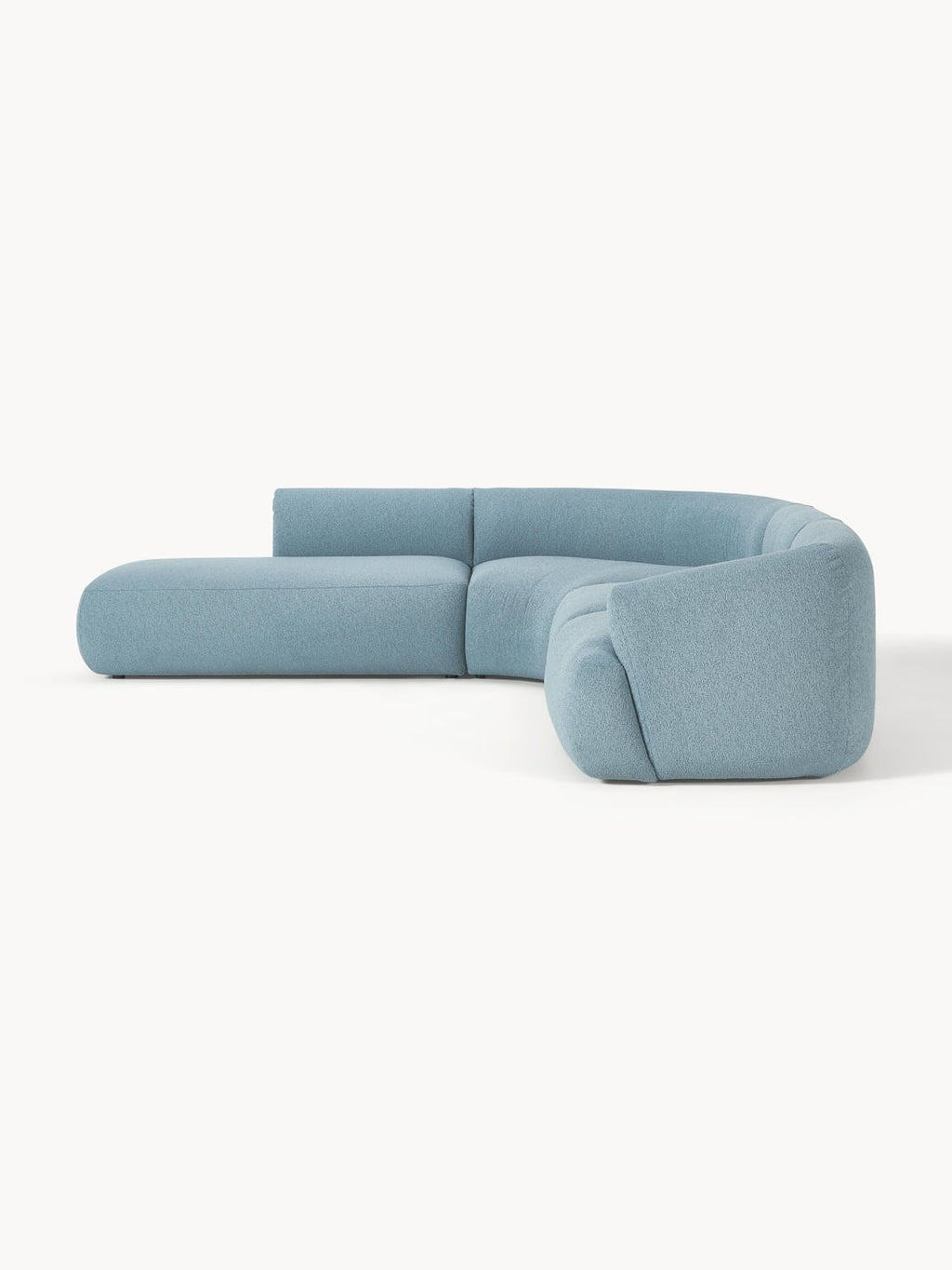 Sofia Modular Bouclé Corner Sofa (4-seater) — Steel Grey