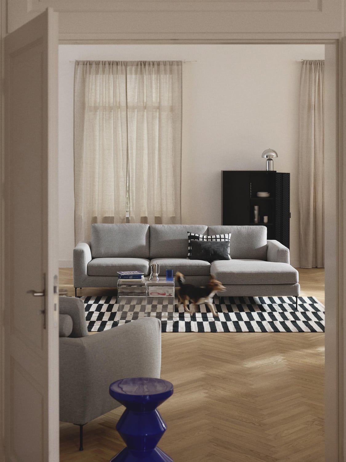 Cucita Corner Sofa (3-seater) — Grey