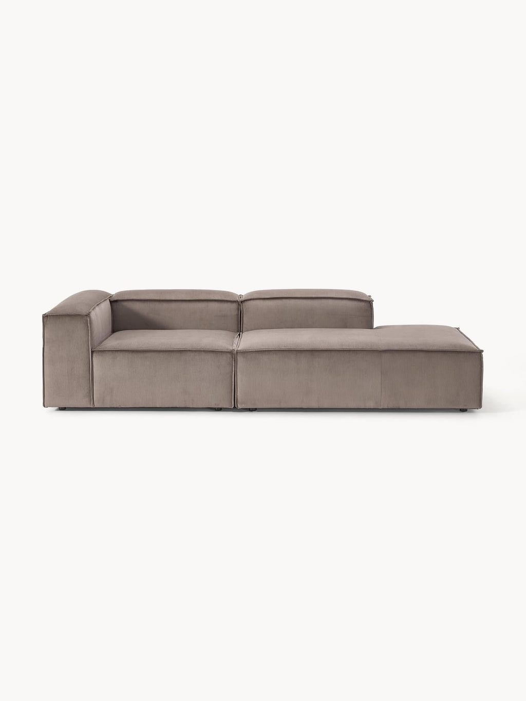 Lennon Modular Ottoman in Corduroy — Mushroom
