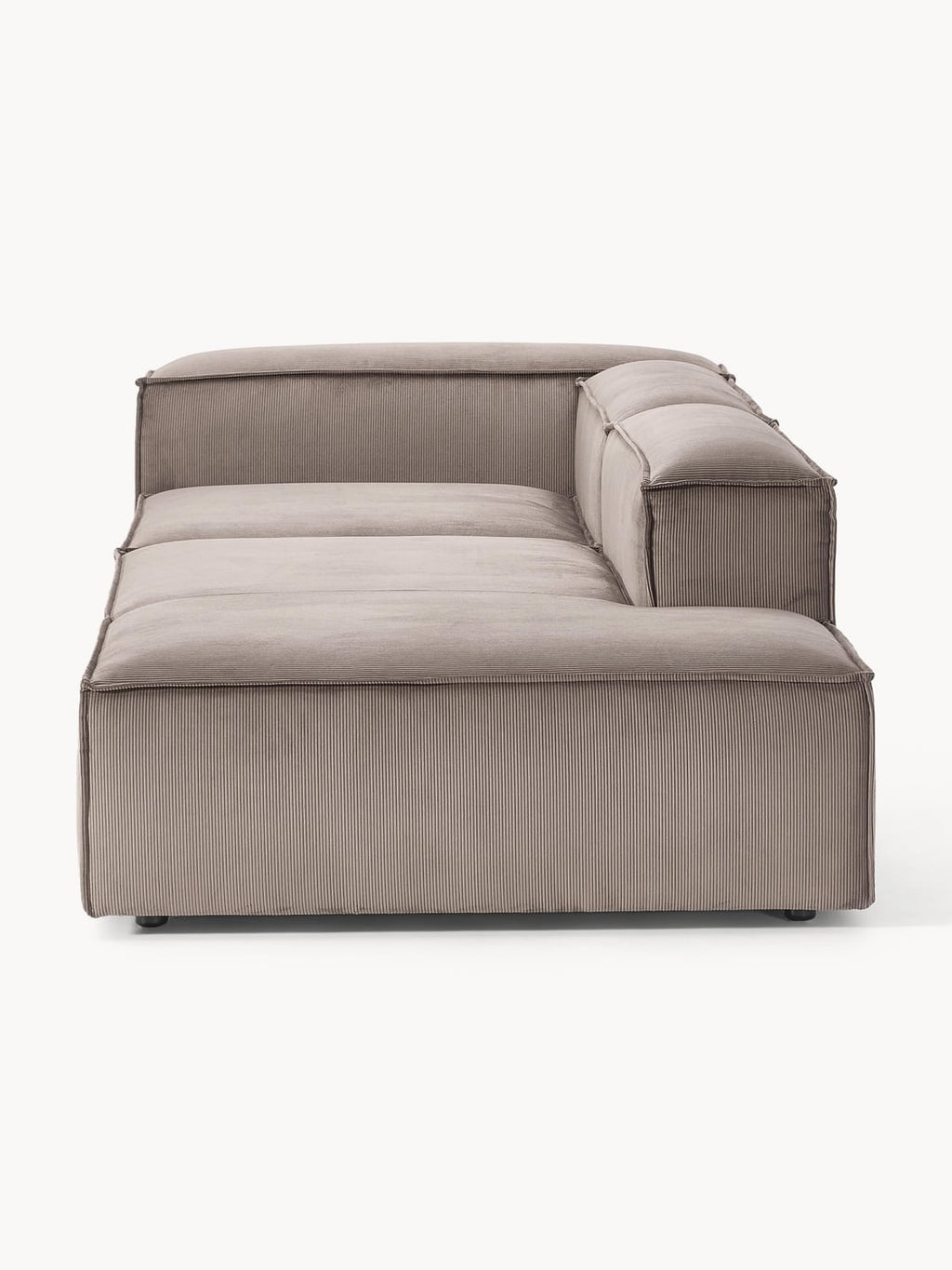 Lennon Modular Ottoman in Corduroy — Mushroom