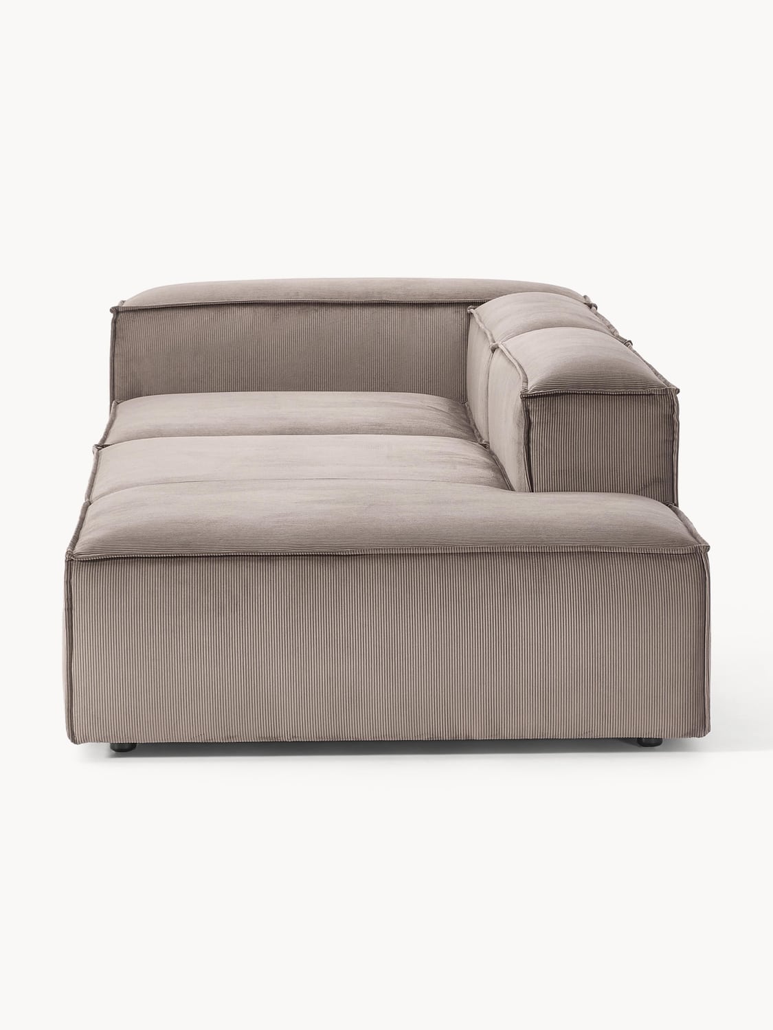 Lennon Modular Ottoman in Corduroy — Mushroom
