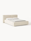 Lennon Upholstered Bed — Light Grey