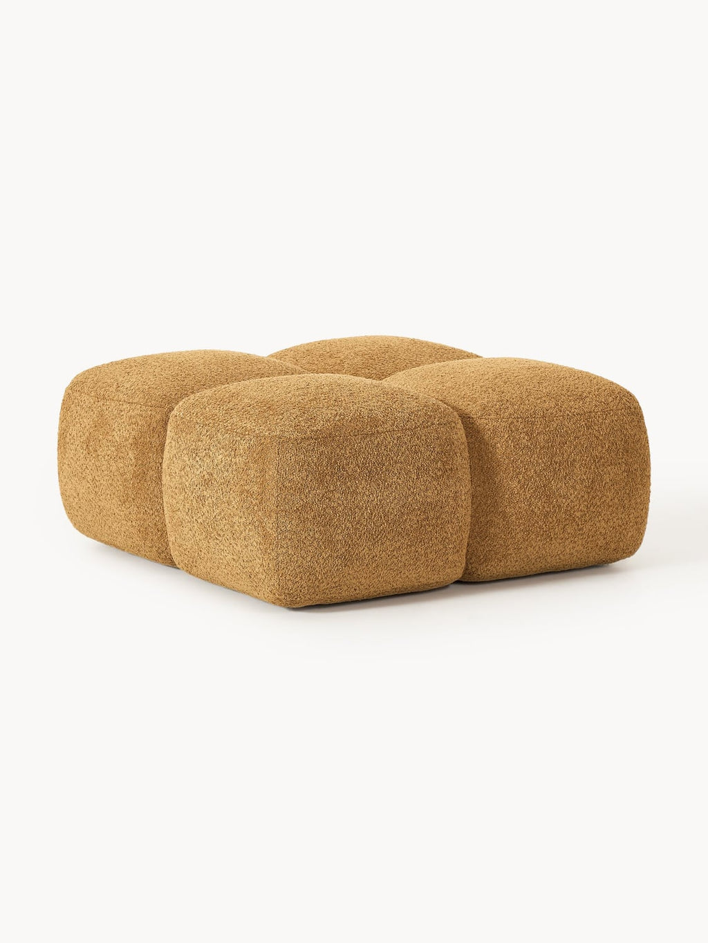 Tayla Sofa Ottoman in Teddy Bouclé — Camel