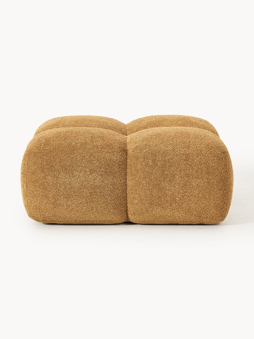 Tayla Sofa Ottoman in Teddy Bouclé — Camel