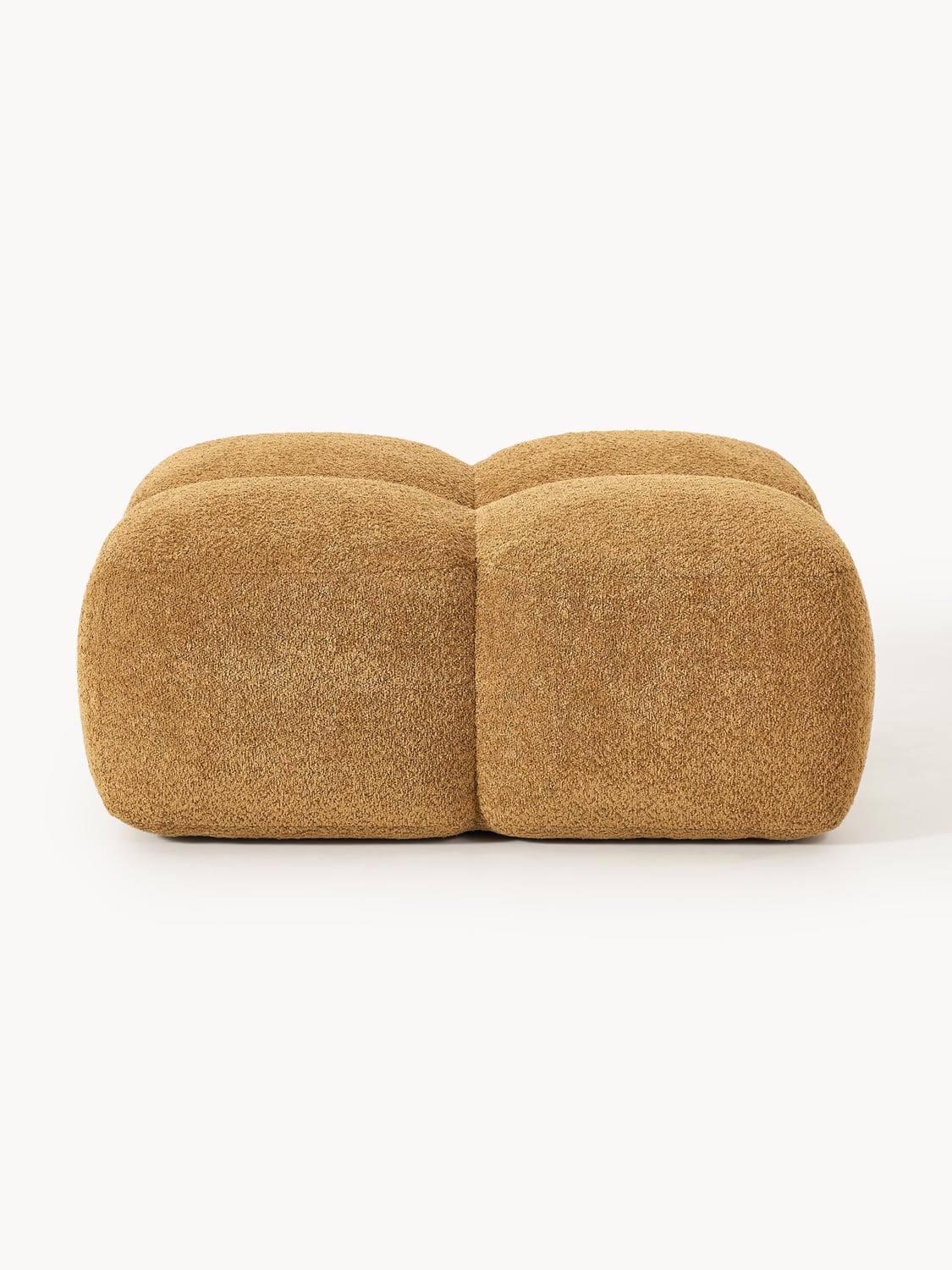 Tayla Sofa Ottoman in Teddy Bouclé — Camel