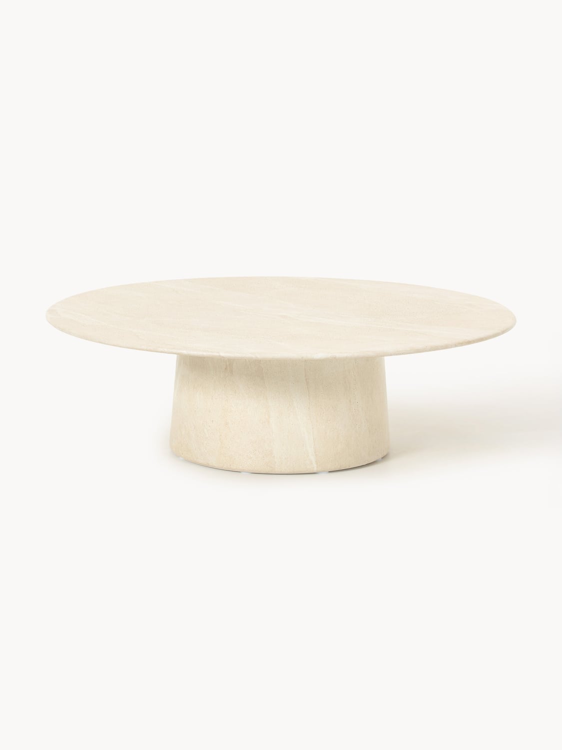 Jael Round XL-Coffee Table with Travertine Effect