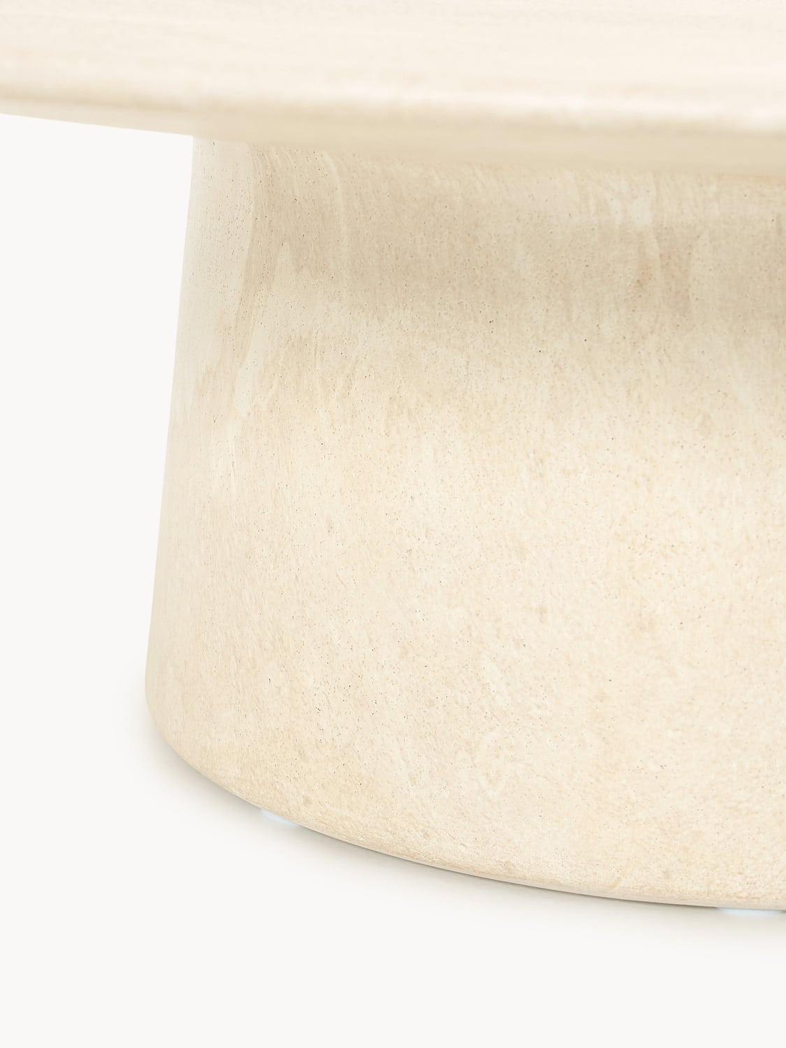 Jael Round XL-Coffee Table with Travertine Effect