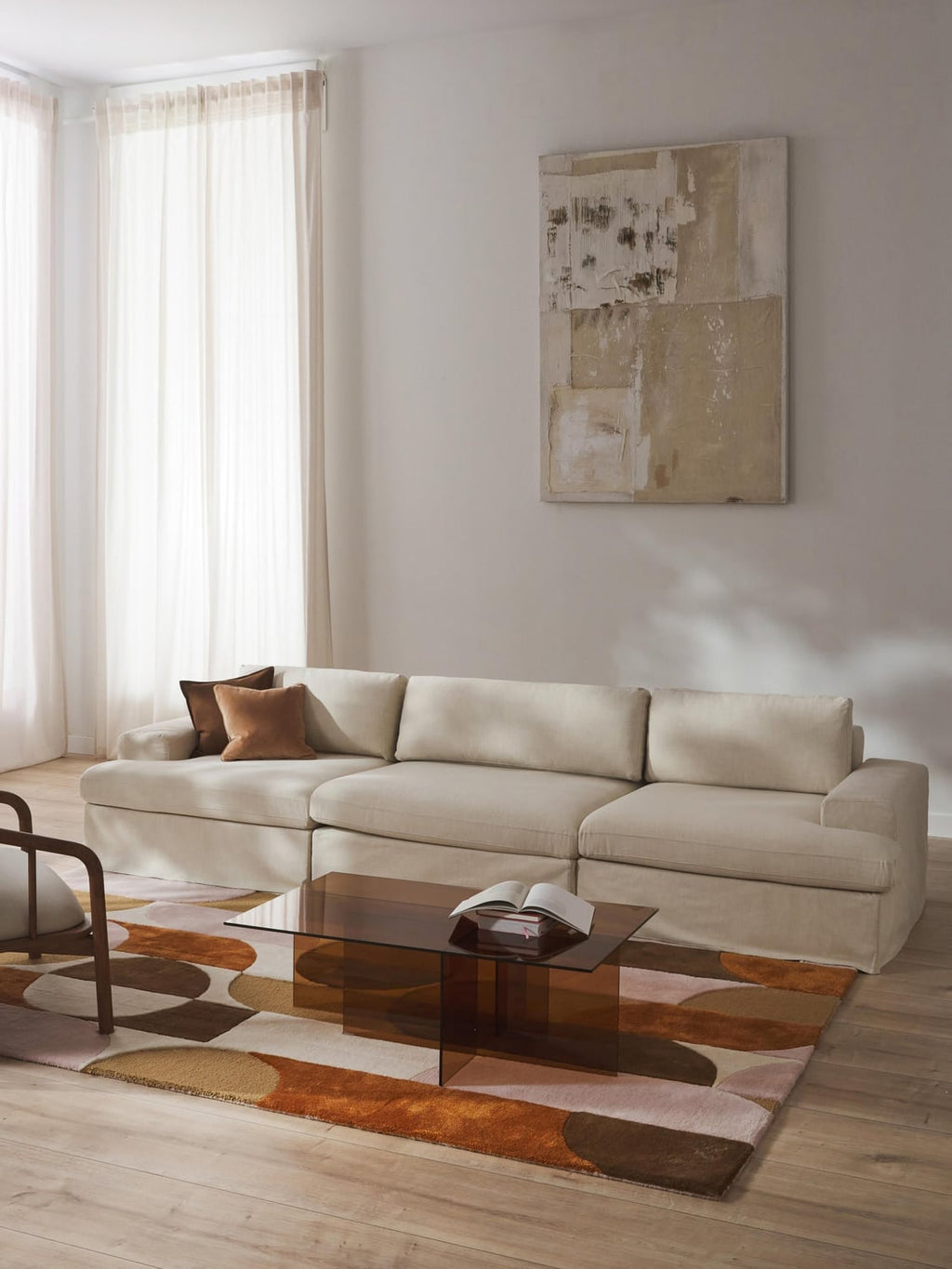 Russell Modular Sofa (4-seater) with removable covers — Off-White