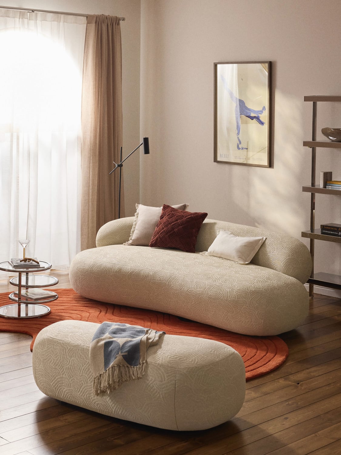 Alba XL Sofa Ottoman — Beige