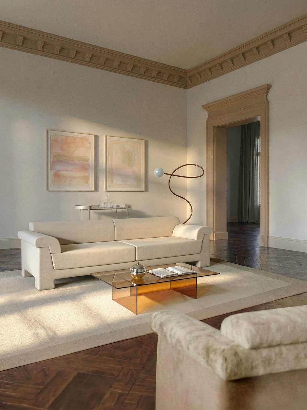 Atlas Bouclé Sofa (3-seater) — Oatmeal