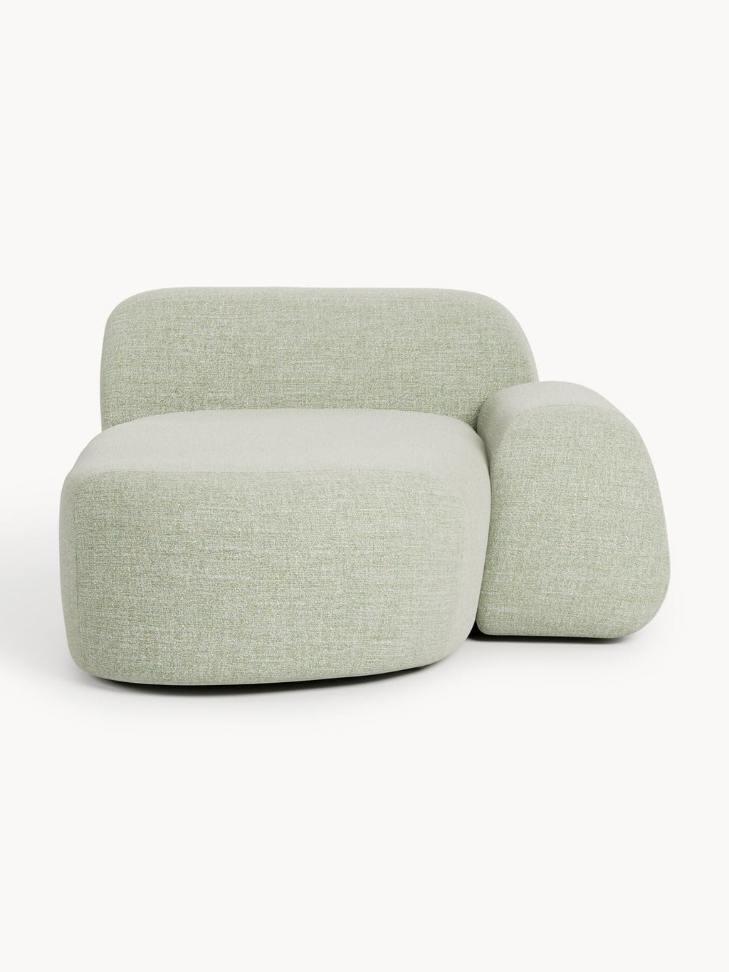 Wolke Bouclé-Chaise-Corner Module — Oatmeal