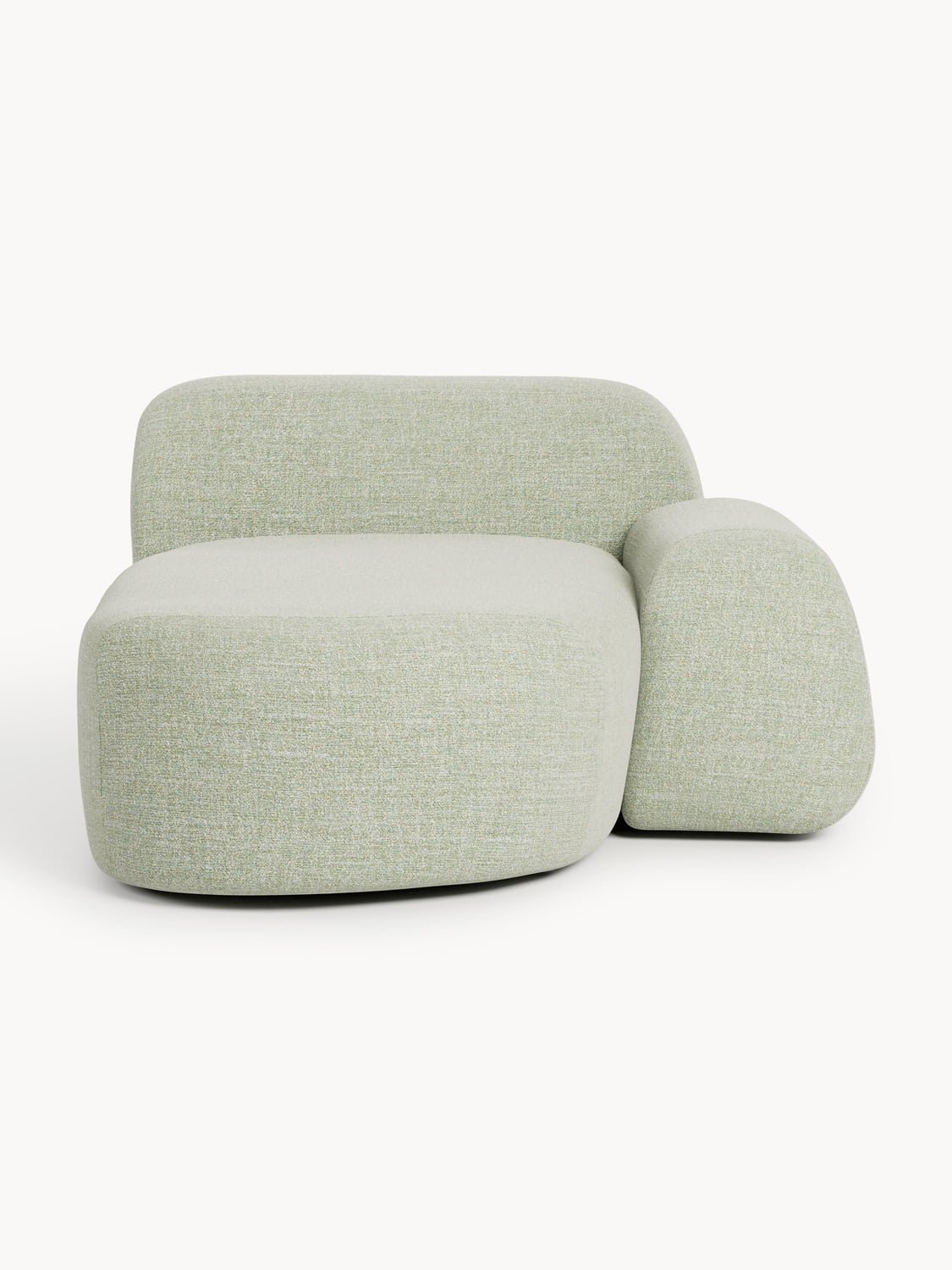 Wolke Bouclé-Chaise-Corner Module — Oatmeal