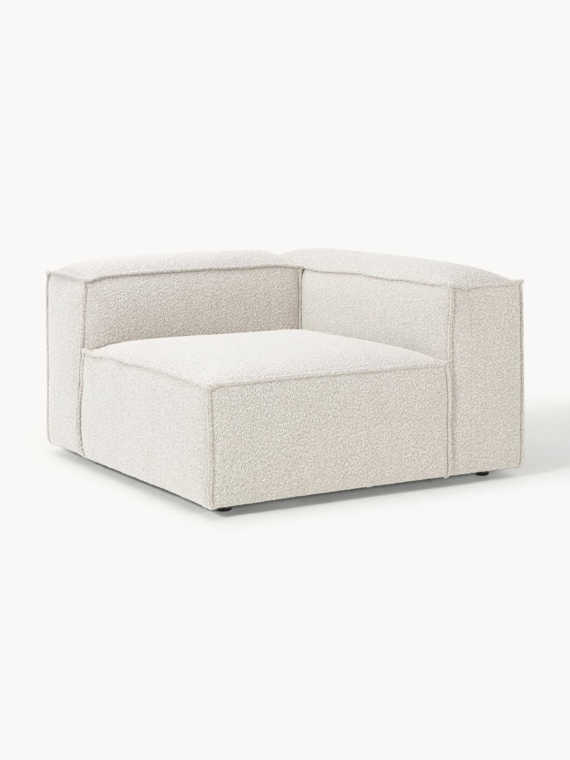 Lennon Corner Module in Bouclé — Light Grey