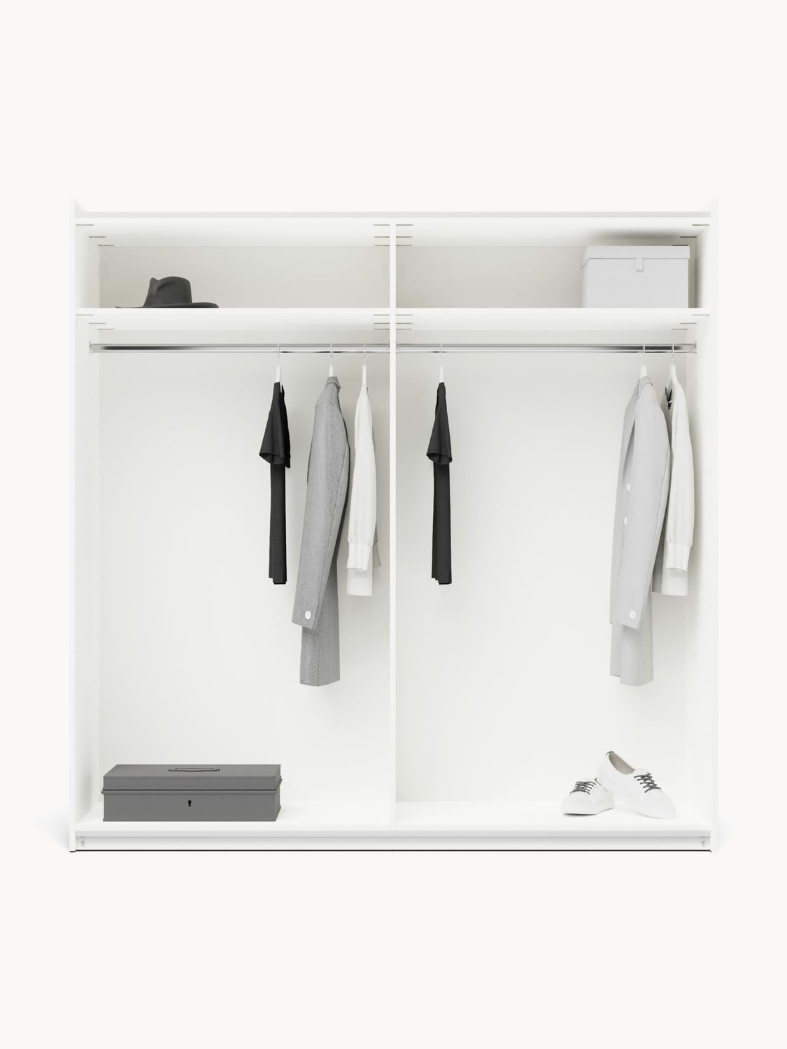 Charlotte Modular Sliding-Door Wardrobe, 200 cm Width, in several configurations