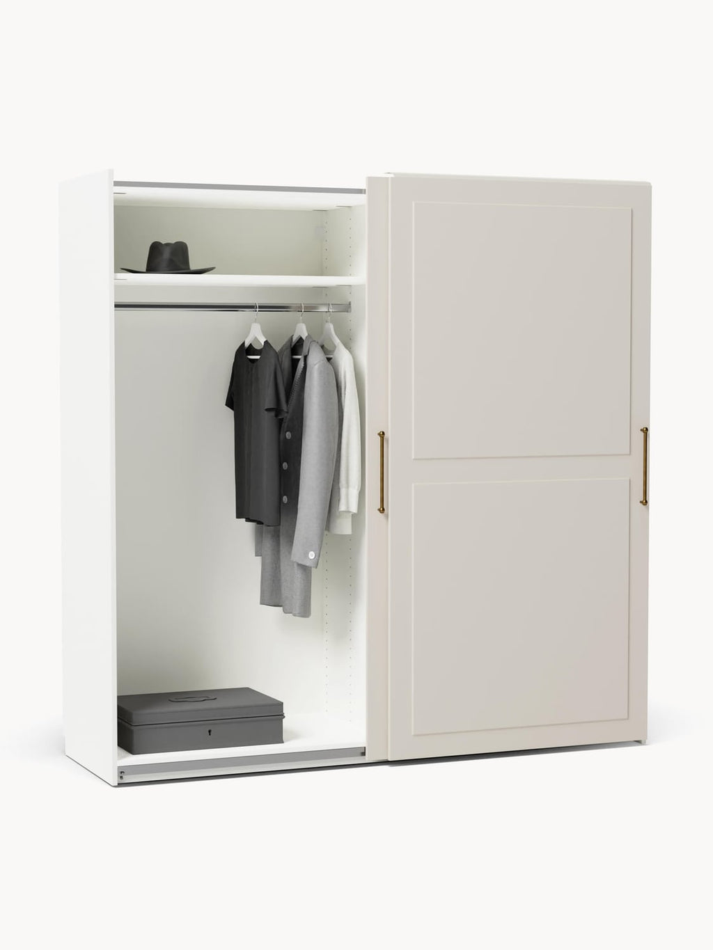Charlotte Modular Sliding-Door Wardrobe, 200 cm Width, in several configurations