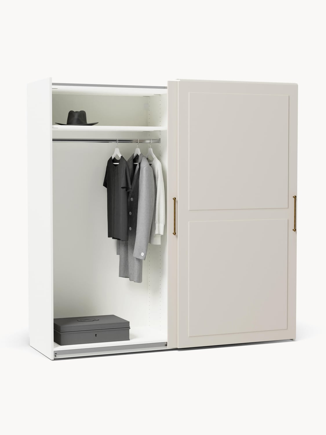 Charlotte Modular Sliding-Door Wardrobe, 200 cm Width, in several configurations